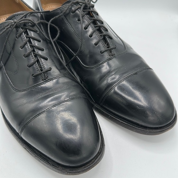 Johnston & Murphy black cap toe Oxford dress shoes, size 10 main image 5